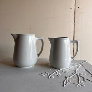 Set of 2 Vintage Porcelain Creamer / Pitchers